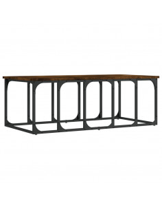 Tavolino da Salotto Rovere Fumo 100x50x35,5cm Legno Multistrato 2