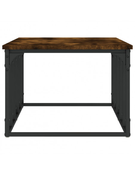 Tavolino da Salotto Rovere Fumo 100x50x35,5cm Legno Multistrato