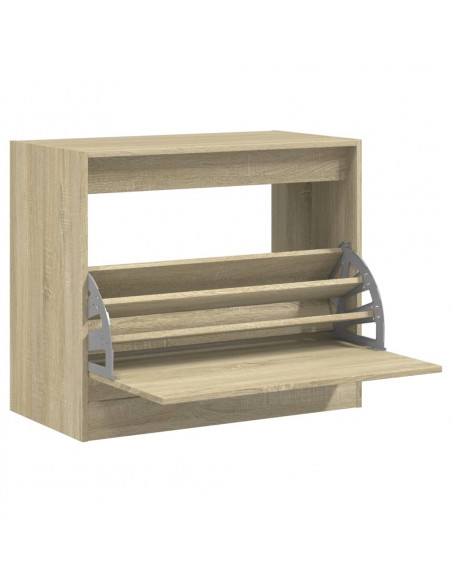Scarpiera Rovere Sonoma 80x42x69 cm in Legno Multistrato