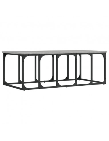 Tavolino Salotto Grigio Sonoma 100x50x35,5cm Legno Multistrato