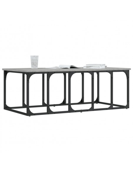 Tavolino Salotto Grigio Sonoma 100x50x35,5cm Legno Multistrato