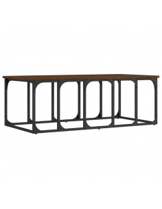 Tavolino Salotto Rovere Marrone 100x50x35,5cm Legno Multistrato 2