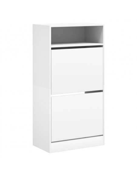 Scarpiera Bianca 60x34x116 cm in Legno Multistrato