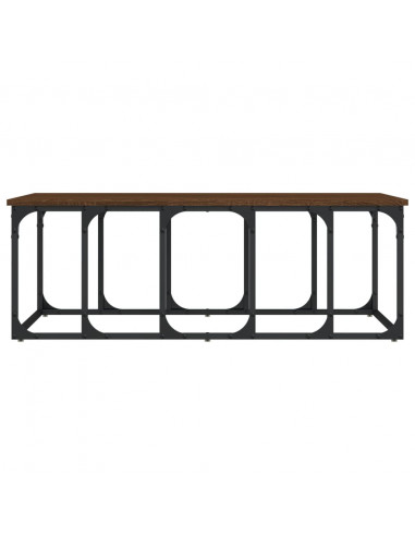 Tavolino Salotto Rovere Marrone 100x50x35,5cm Legno Multistrato