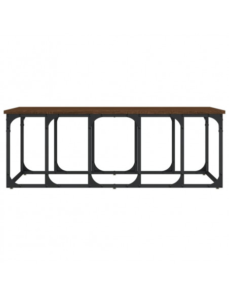 Tavolino Salotto Rovere Marrone 100x50x35,5cm Legno Multistrato