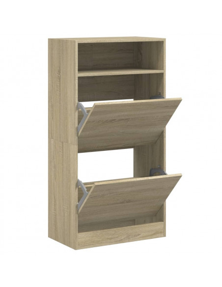 Scarpiera Rovere Sonoma 60x34x116 cm in Legno Multistrato