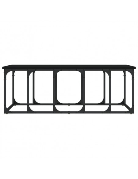 Tavolino da Salotto Nero 100x50x35,5 cm in Legno Multistrato