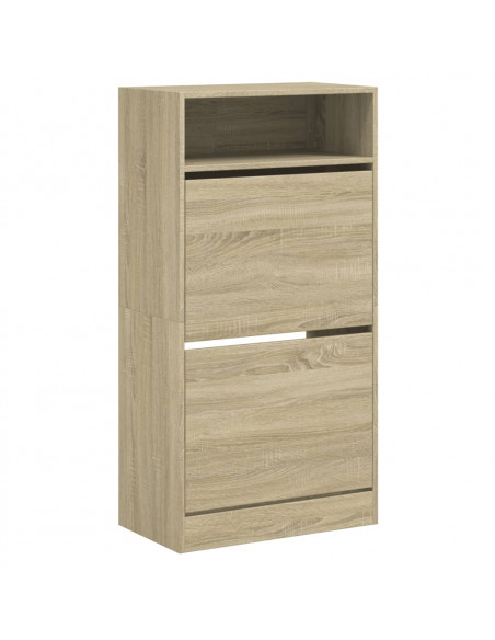 Scarpiera Rovere Sonoma 60x34x116 cm in Legno Multistrato