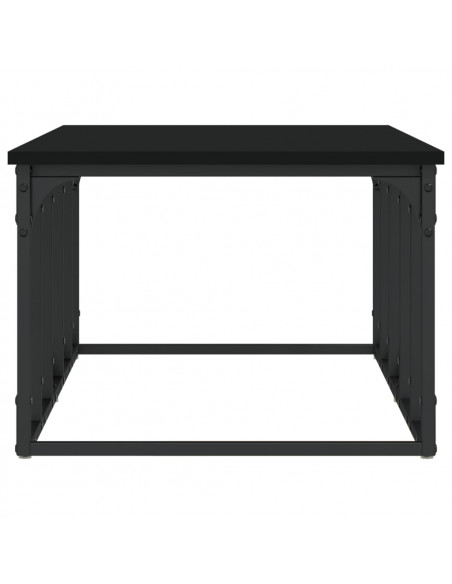 Tavolino da Salotto Nero 100x50x35,5 cm in Legno Multistrato