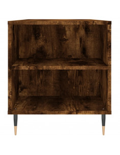 Tavolino da Salotto Rovere Fumo 102x44,5x50cm Legno Multistrato 2