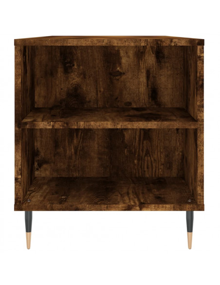 Tavolino da Salotto Rovere Fumo 102x44,5x50cm Legno Multistrato