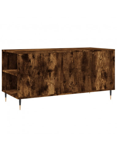 Tavolino da Salotto Rovere Fumo 102x44,5x50cm Legno Multistrato