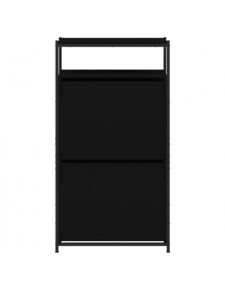 Scarpiera Nera 60x34x112 cm in Legno Multistrato