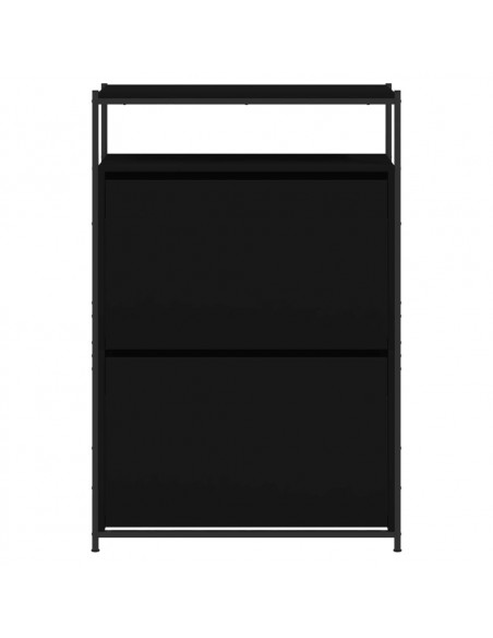 Scarpiera Nera 75x34x112 cm in Legno Multistrato