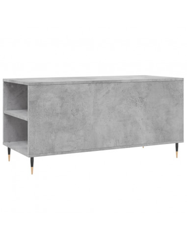 Tavolino Salotto Grigio Cemento 102x44,5x50cm Legno Multistrato