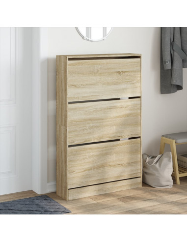 Scarpiera Rovere Sonoma 80x21x125,5 cm in Legno Multistrato