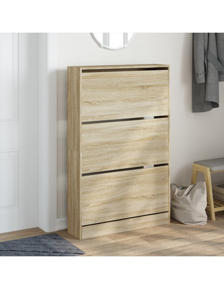 Scarpiera Rovere Sonoma 80x21x125,5 cm in Legno Multistrato