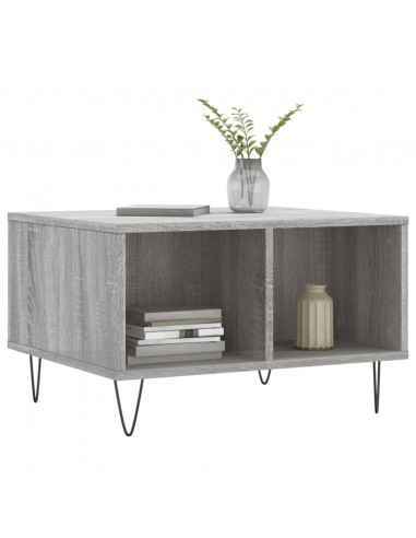 Tavolino da Salotto grigio sonoma 60x50x36,5 cm in Multistrato