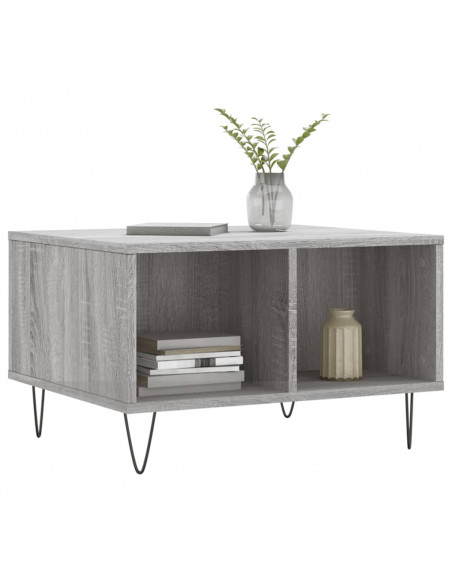 Tavolino da Salotto grigio sonoma 60x50x36,5 cm in Multistrato