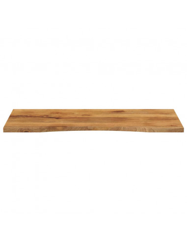 Piano Scrivania con Curva 140x50x2,5cm Massello Grezzo di Mango