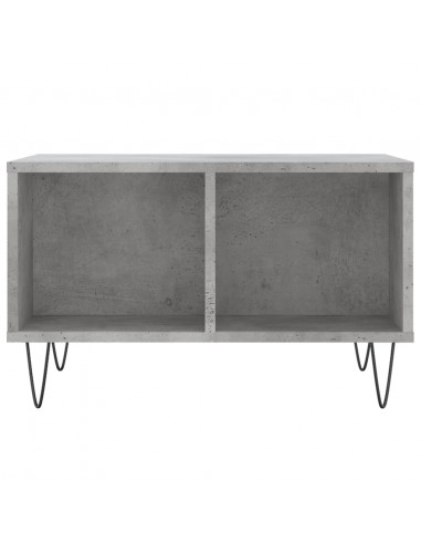 Tavolino Salotto Grigio Cemento 60x50x36,5 cm Legno Multistrato