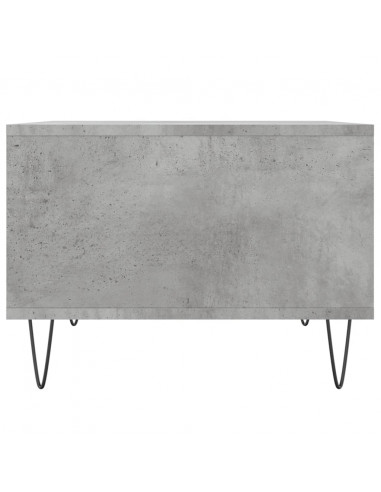 Tavolino Salotto Grigio Cemento 60x50x36,5 cm Legno Multistrato