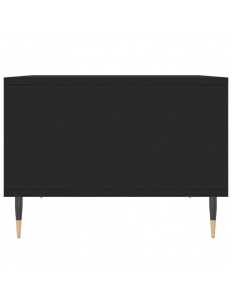 Tavolino da Salotto Nero 60x50x36,5 cm in Legno Multistrato