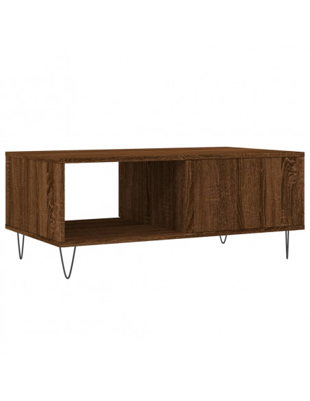 Tavolino da Salotto Rovere Marrone 90x50x36,5 cm in Multistrato