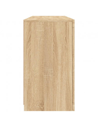 Credenza con Luci LED Rovere Sonoma 142,5x37x67 cm