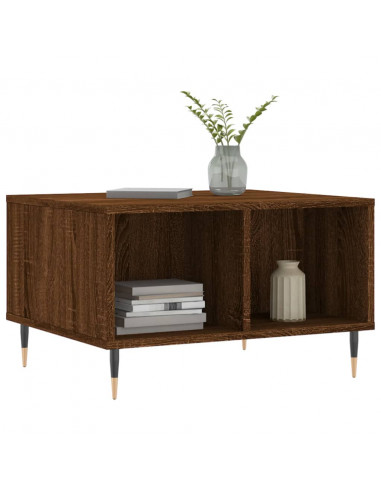 Tavolino da Salotto Rovere Marrone 60x50x36,5 cm in Multistrato