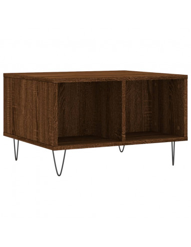 Tavolino da Salotto Rovere Marrone 60x50x36,5 cm in Multistrato