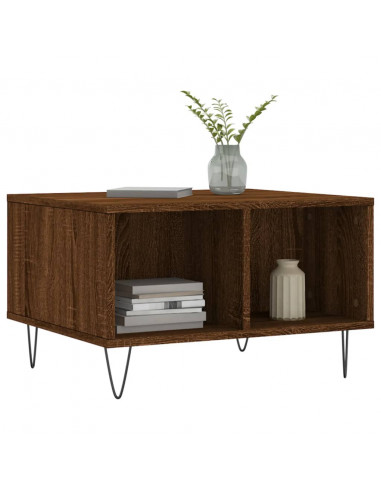 Tavolino da Salotto Rovere Marrone 60x50x36,5 cm in Multistrato