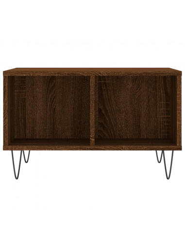 Tavolino da Salotto Rovere Marrone 60x50x36,5 cm in Multistrato