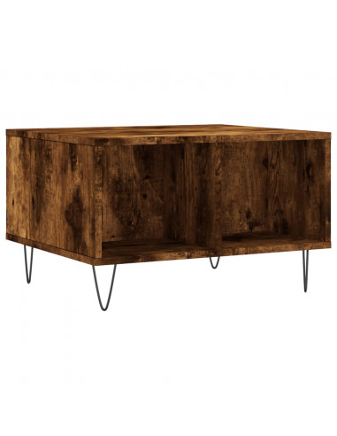 Tavolino da Salotto Rovere Fumo 60x50x36,5 cm Legno Multistrato