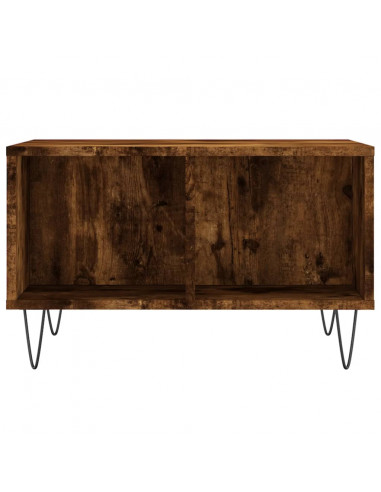 Tavolino da Salotto Rovere Fumo 60x50x36,5 cm Legno Multistrato