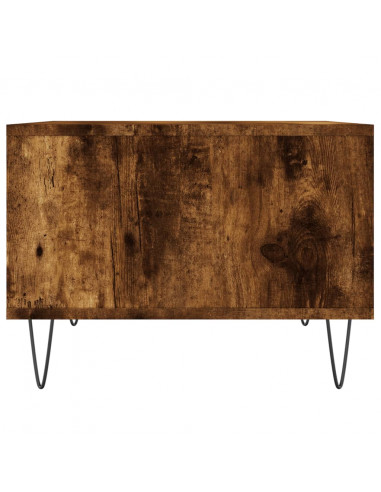 Tavolino da Salotto Rovere Fumo 60x50x36,5 cm Legno Multistrato