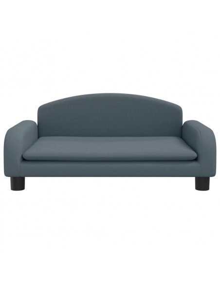 Lettino per Cani Grigio Scuro 70x45x30 cm in Tessuto