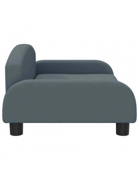 Lettino per Cani Grigio Scuro 70x45x30 cm in Tessuto
