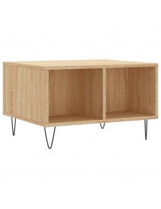 Tavolino Salotto Rovere Sonoma 60x50x36,5 cm Legno Multistrato 2