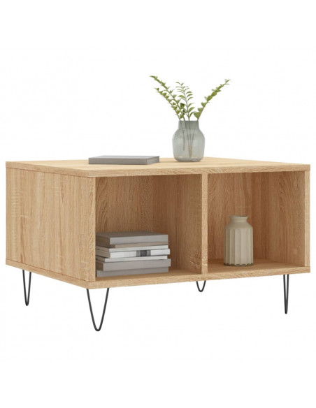 Tavolino Salotto Rovere Sonoma 60x50x36,5 cm Legno Multistrato