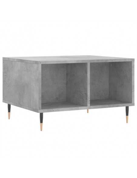 Tavolino Salotto Grigio Cemento 60x50x36,5 cm Legno Multistrato