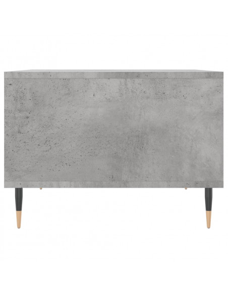 Tavolino Salotto Grigio Cemento 60x50x36,5 cm Legno Multistrato