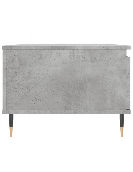 Tavolino Salotto Grigio Cemento 90x50x36,5 cm Legno Multistrato