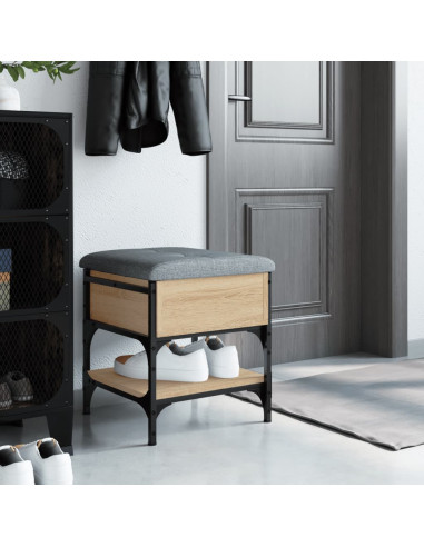 Panca Porta Scarpe Rovere Sonoma 42x42x45 cm Legno Multistrato
