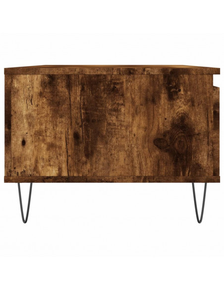 Tavolino da Salotto Rovere Fumo 90x50x36,5 cm Legno Multistrato