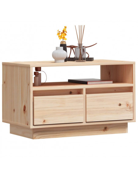 Mobile Porta TV 60x35x37 cm in Legno Massello di Pino
