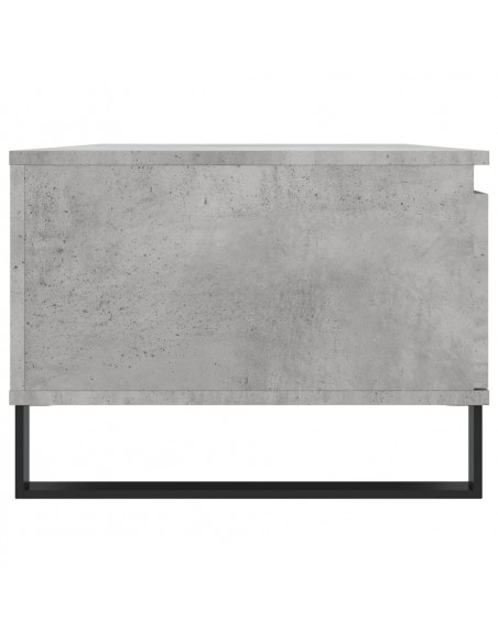Tavolino Salotto Grigio Cemento 90x50x36,5 cm Legno Multistrato