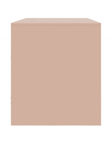 Mobile Porta TV Rosa 99x39x44 cm in Acciaio