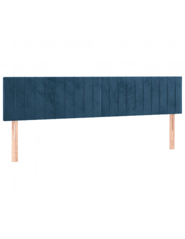 Testiera a LED Blu scuro 160x5x78/88 cm in Tessuto