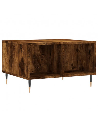 Tavolino da Salotto Rovere Fumo 60x50x36,5 cm Legno Multistrato